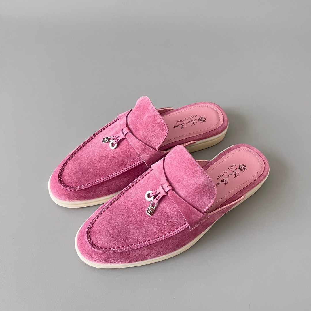 Aurora Custom Loro Piana Classic Summer Charms Walk Mule - Fuchsia Pink Suede Edition (Women's Edition) - Image 8