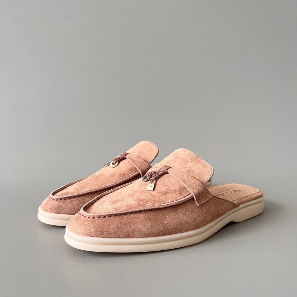 Aurora Custom Loro Piana Classic Summer Charms Walk Mule - Blossom Pink Suede Edition (Women's Edition)