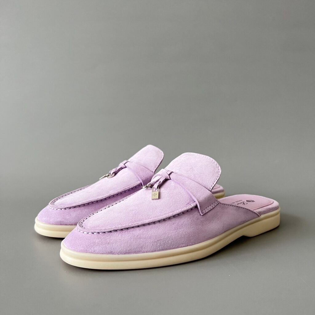 Aurora Custom Loro Piana Classic Summer Charms Walk Mule - Lavender Suede Edition (Women's Edition)