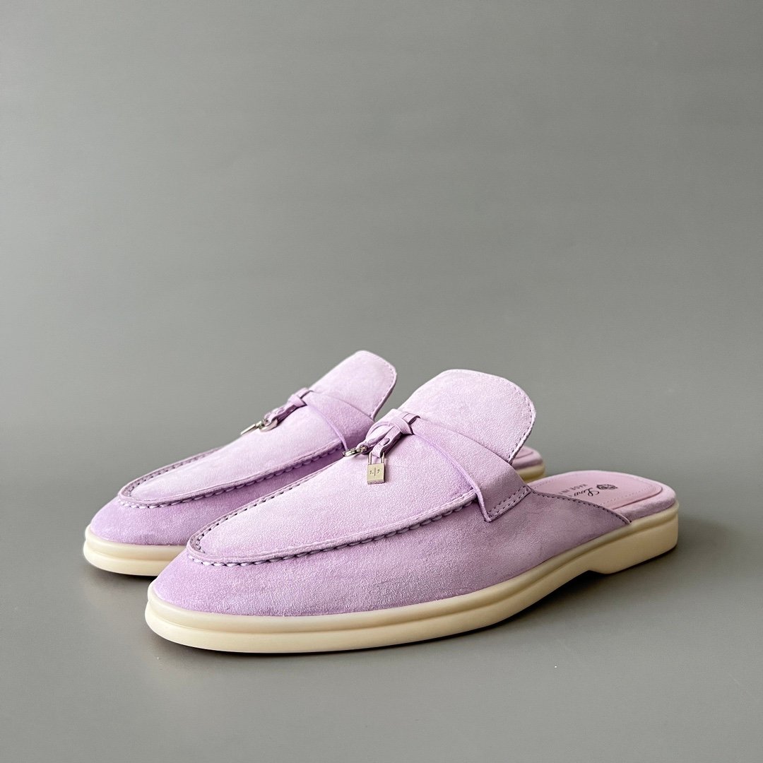 Aurora Custom Loro Piana Classic Summer Charms Walk Mule - Lavender Suede Edition (Women's Edition)