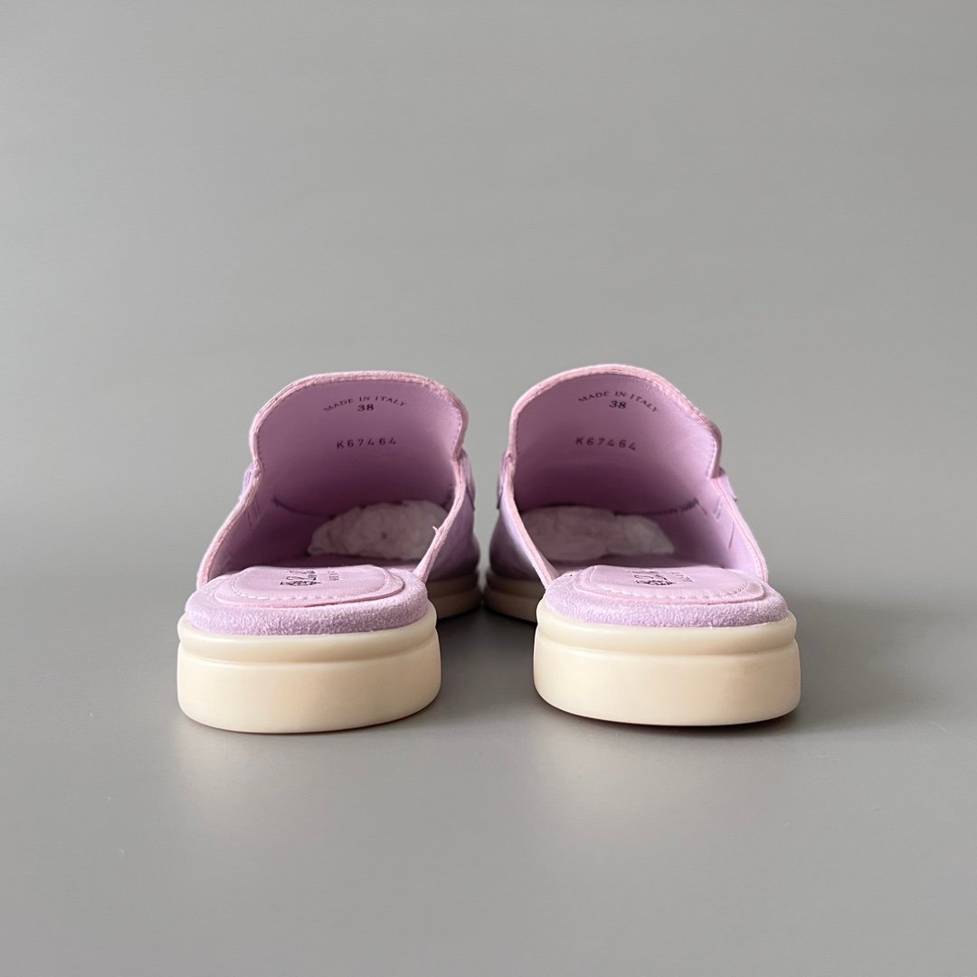 Aurora Custom Loro Piana Classic Summer Charms Walk Mule - Lavender Suede Edition (Women's Edition) - Image 5