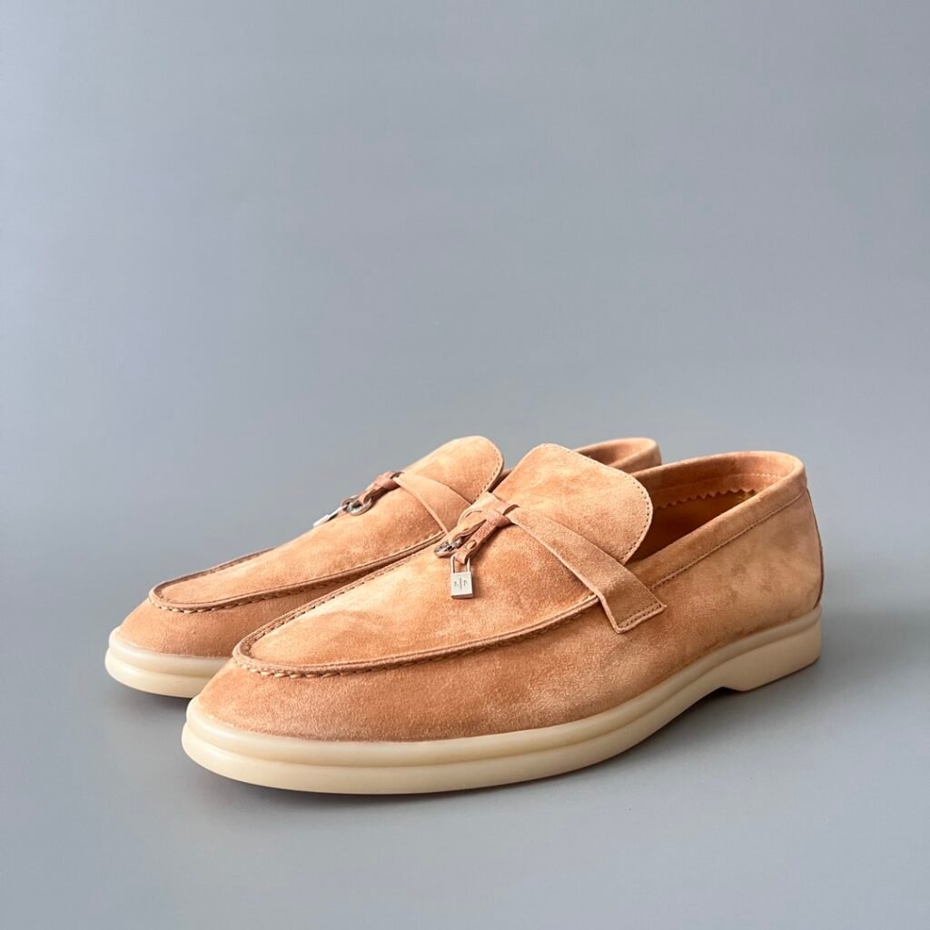 Aurora Custom Loro Piana Classic Summer Charms Walk Loafer - Fox Tan Suede (Women's Edition)