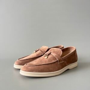 Aurora Custom Loro Piana Classic Summer Charms Walk Loafer - Tobacco Brown Suede (Women's Edition)