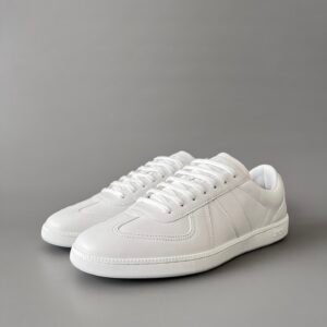 AuroraCustom Dior B01 Matchpoint Series Pure White Soft Leather Retro Luxury Court Sneaker (Unisex Edition)