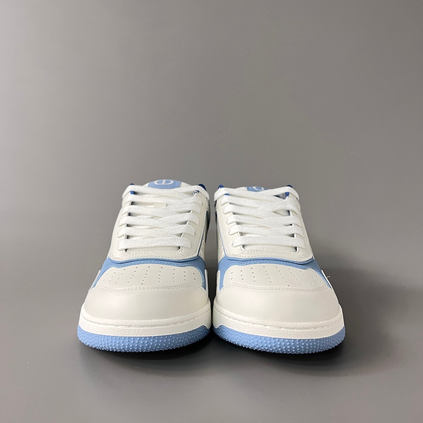 AuroraCustom Dior B27 & Hylton Nel Limited Collaboration Series Cream White Leather & Laser-Perforated CD Oblique Side-Panel Uptown Low-Top Court Sneaker (Men's Edition) - Image 2