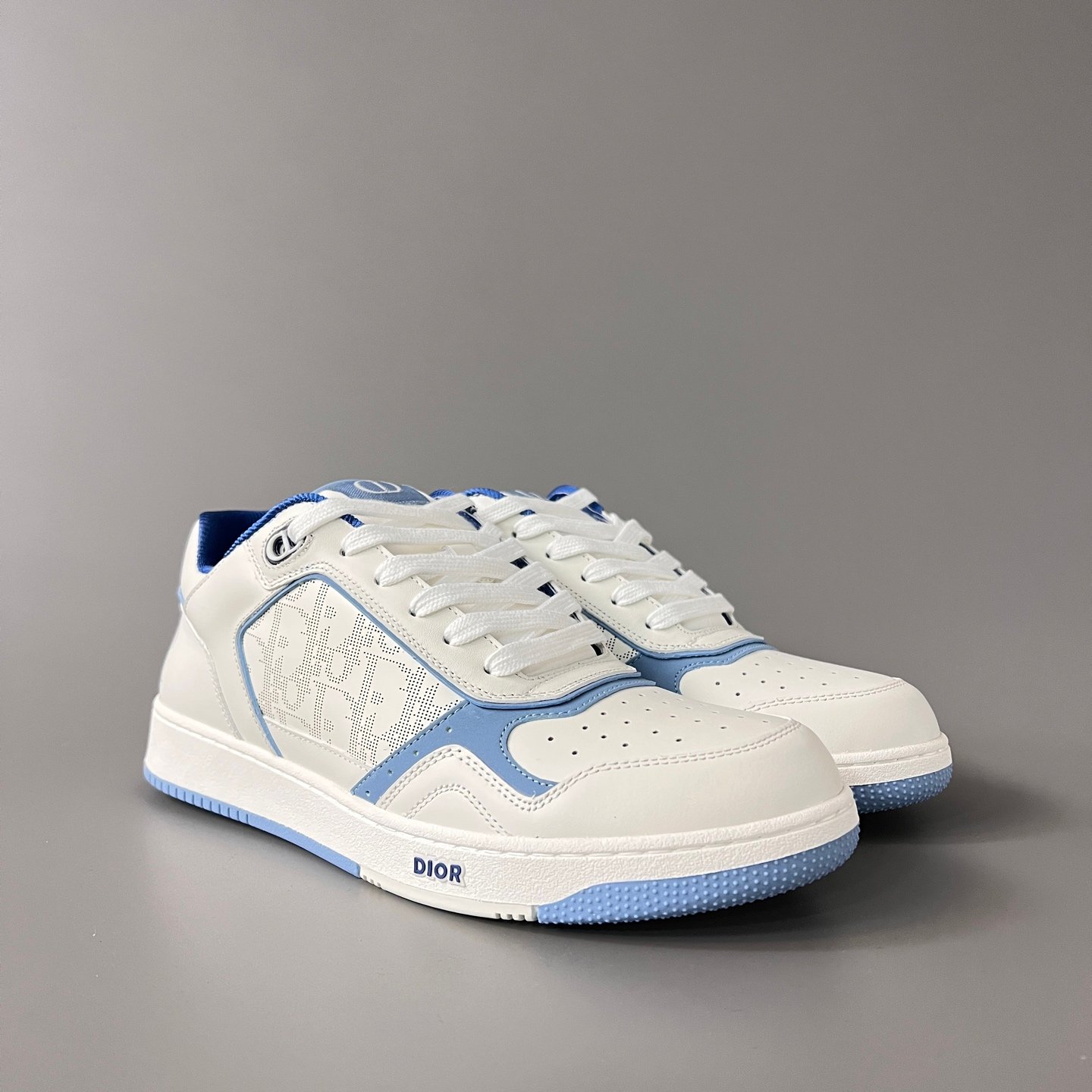 AuroraCustom Dior B27 & Hylton Nel Limited Collaboration Series Cream White Leather & Laser-Perforated CD Oblique Side-Panel Uptown Low-Top Court Sneaker (Men's Edition) - Image 3