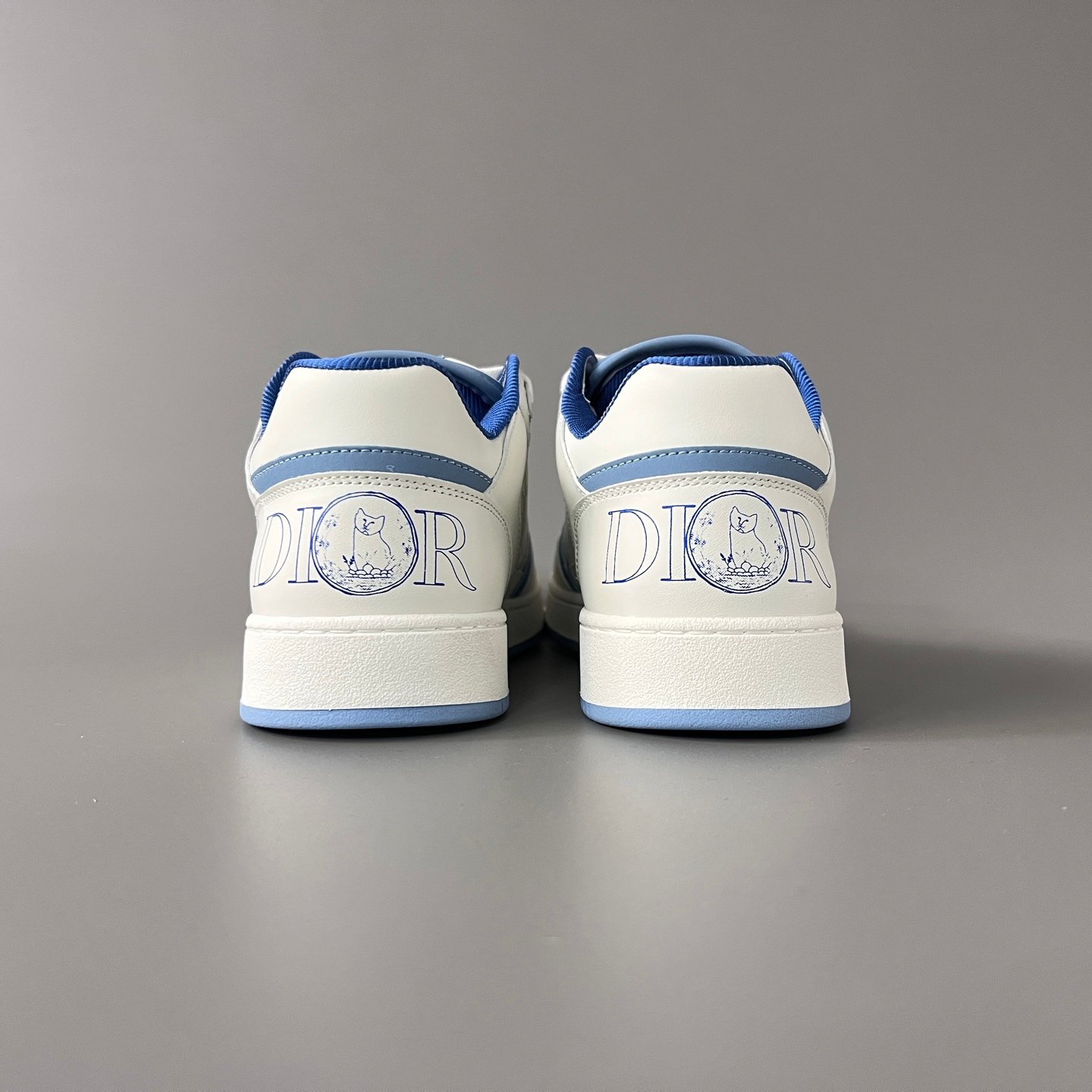 AuroraCustom Dior B27 & Hylton Nel Limited Collaboration Series Cream White Leather & Laser-Perforated CD Oblique Side-Panel Uptown Low-Top Court Sneaker (Men's Edition) - Image 5