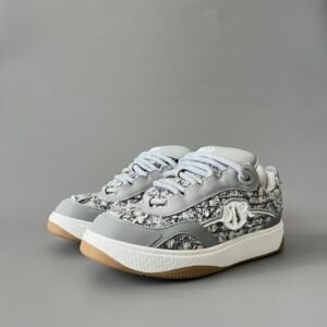 AuroraCustom Dior B9S Series Slate Grey Tweed & Grained Leather Luxury Skate Chunky Sneaker (Men's Edition)
