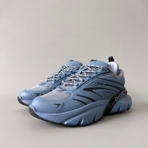 AuroraCustom Dior B44 Series Slate Blue & Stone Grey Technical Mesh Luxury Lifestyle Runner Sneaker (Men's Edition)