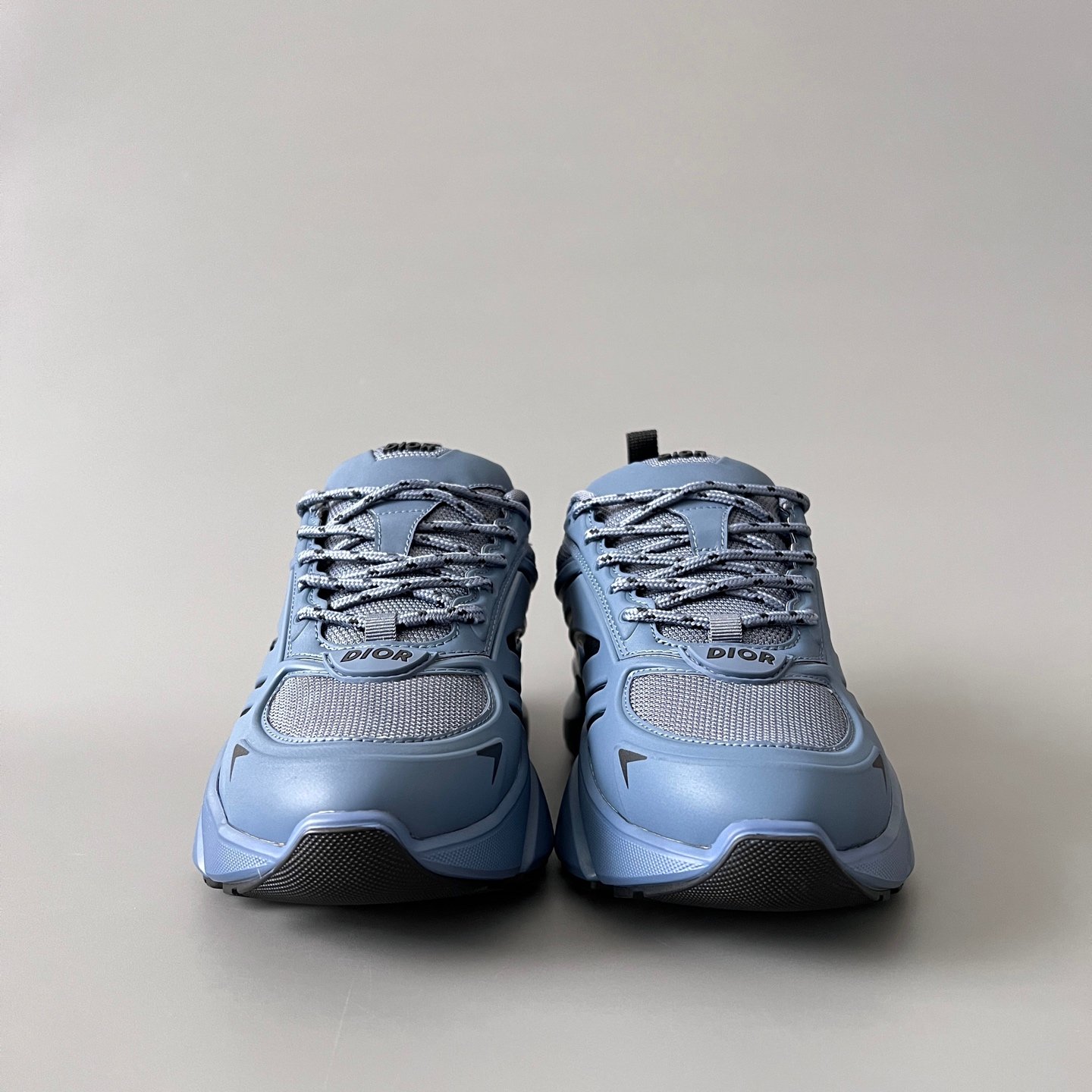 AuroraCustom Dior B44 Series Slate Blue & Stone Grey Technical Mesh Luxury Lifestyle Runner Sneaker (Men's Edition) - Image 2