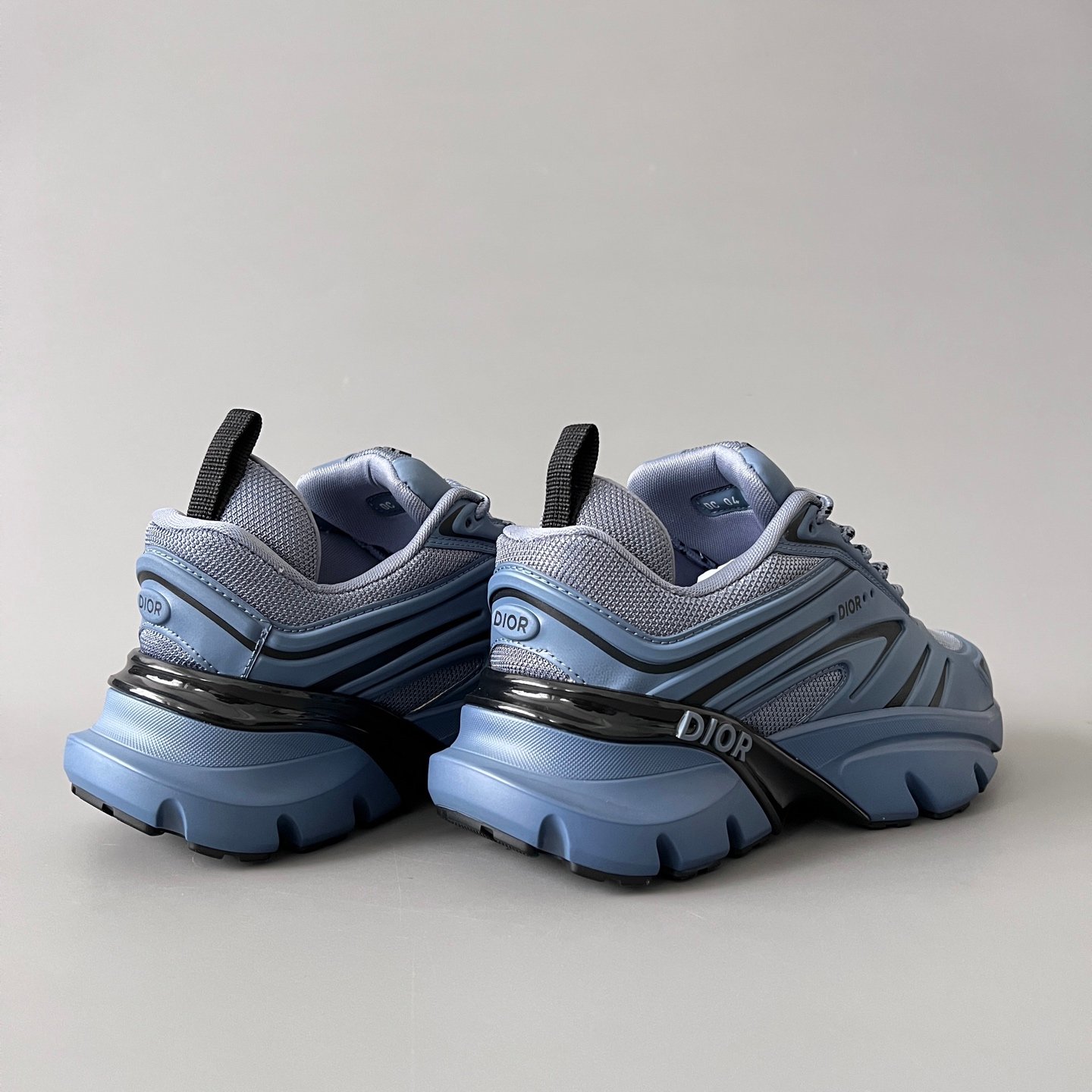 AuroraCustom Dior B44 Series Slate Blue & Stone Grey Technical Mesh Luxury Lifestyle Runner Sneaker (Men's Edition) - Image 4