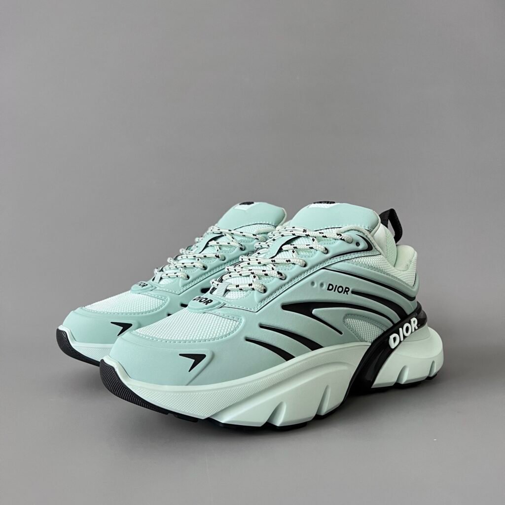 AuroraCustom Dior B44 Series Mint Ice Green & Pale Sage Technical Mesh Luxury Lifestyle Runner Sneaker (Men's Edition)