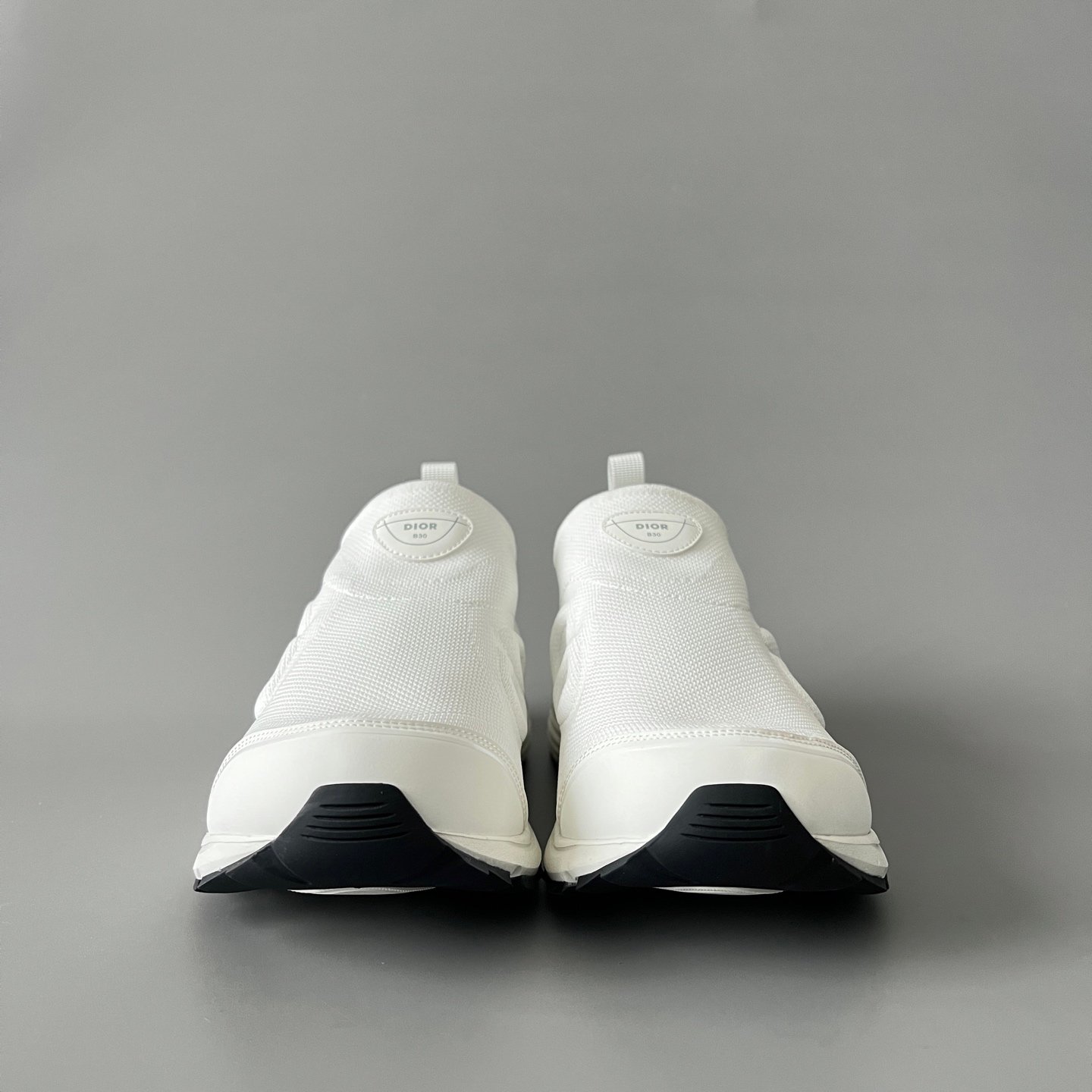 AuroraCustom Dior B30 Countdown Series Pure White High-Density Flyknit & Smooth Leather Luxury Slip-On Casual Sneaker (Men's Edition) - Image 2