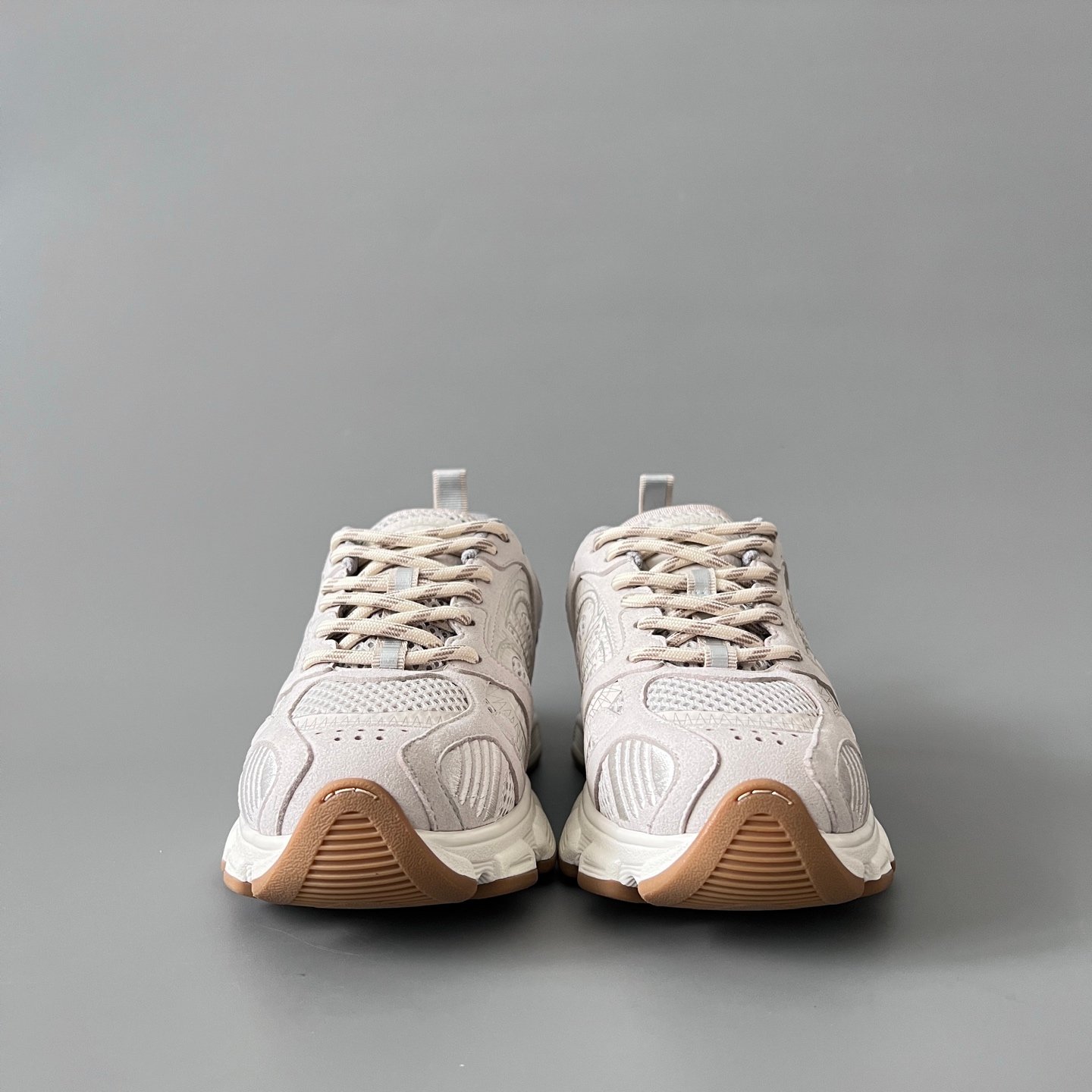 AuroraCustom Dior Chrono Series Desert Sand & Warm Beige Technical Mesh Premium Suede Luxury Retro Runner Sneaker (Women's Edition) - Image 2