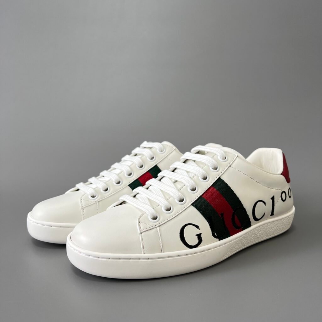 Aurora Custom Gucci 100th Anniversary Ace White Leather Sneaker (Unisex Edition)