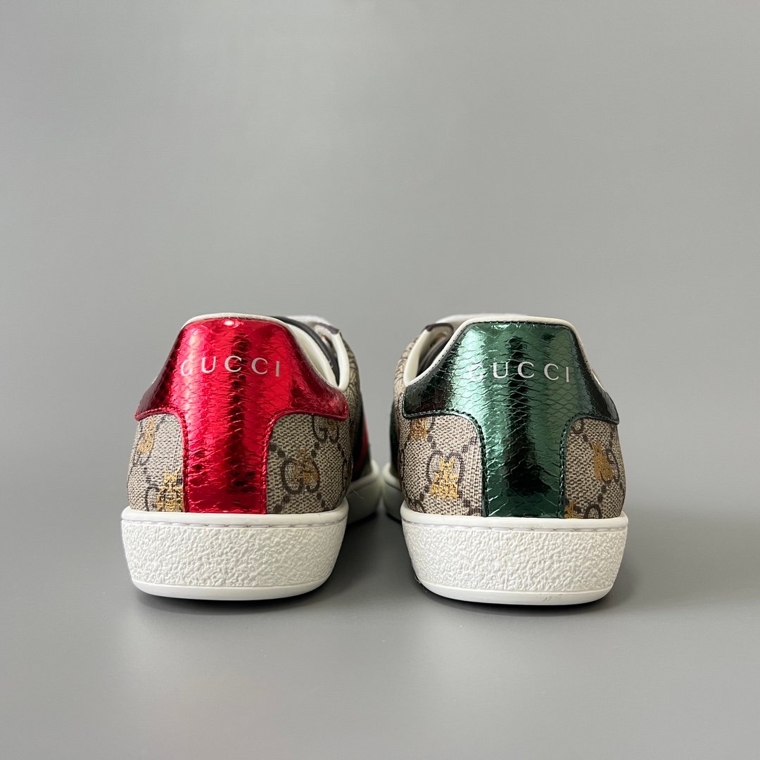 Aurora Custom Gucci Ace Sneaker in GG Supreme Canvas with Gold Bees (Unisex Edition) - Image 5