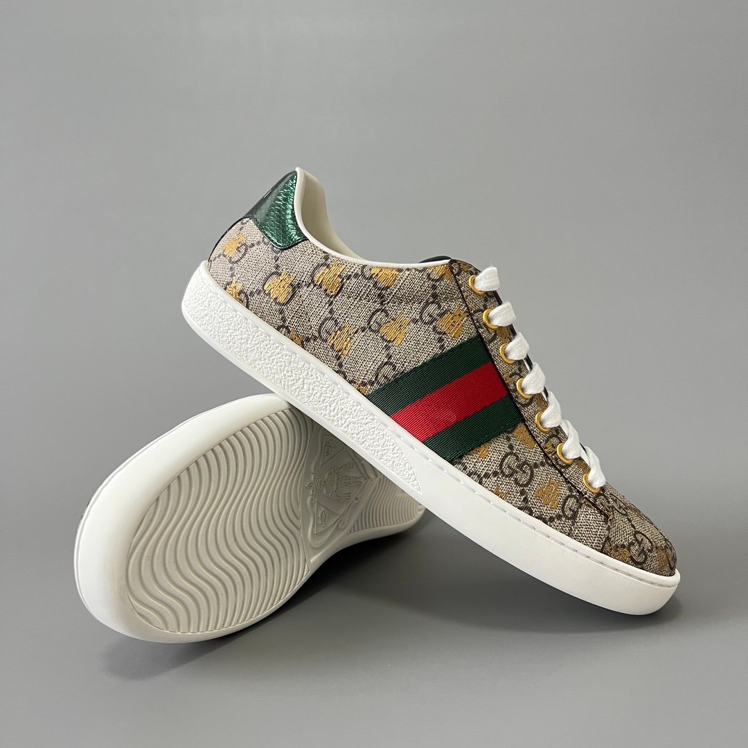 Aurora Custom Gucci Ace Sneaker in GG Supreme Canvas with Gold Bees (Unisex Edition) - Image 7