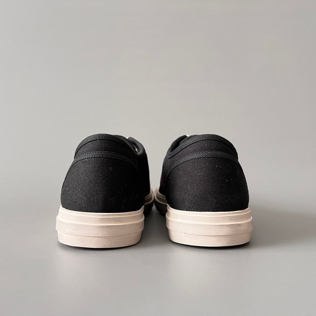 Aurora Custom Gucci Lido Black Canvas Distressed Low-Top Sneaker - Image 5