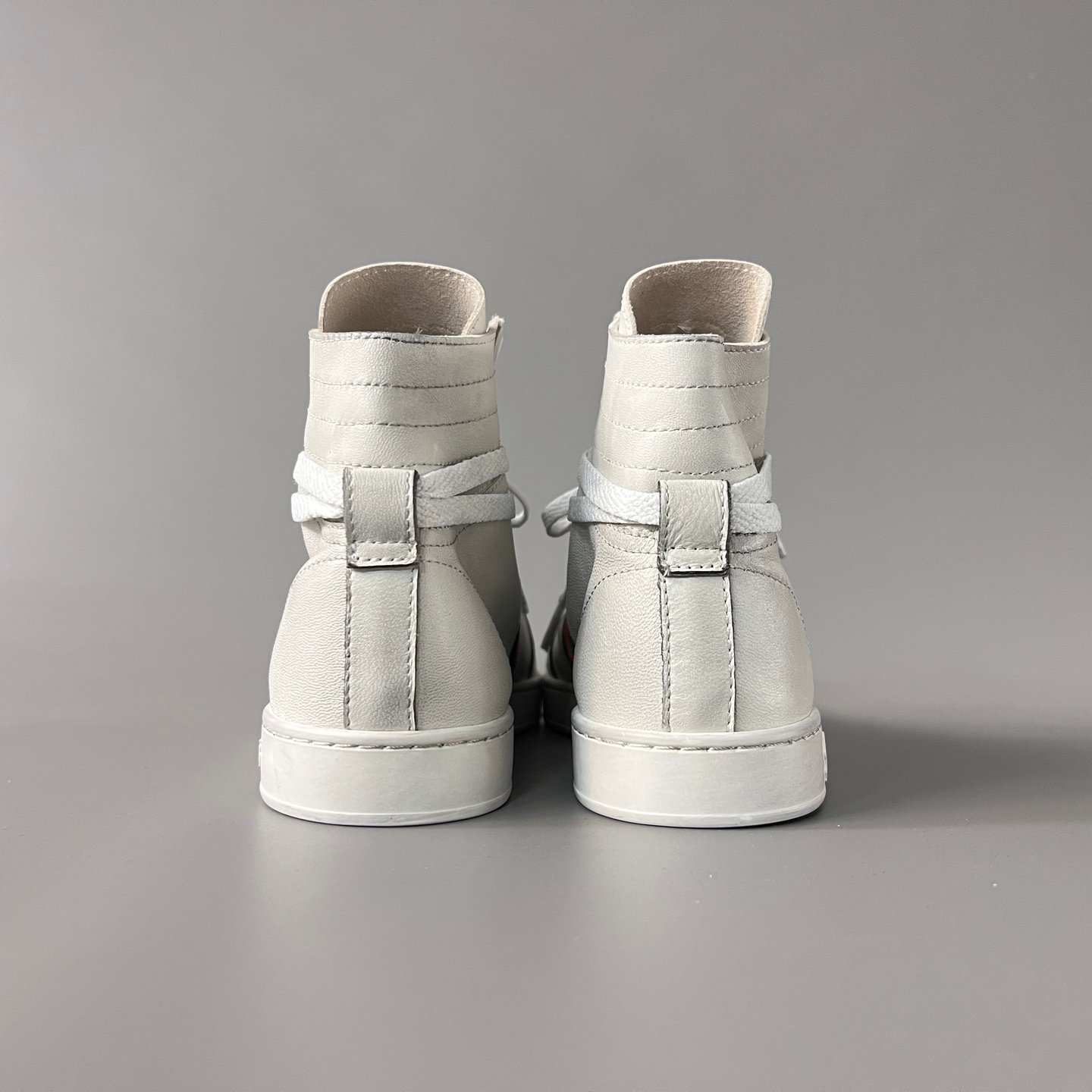 Aurora Custom Gucci Vintage High-Top Leather Sneaker with Web Stripe (Men's Edition) - Image 5