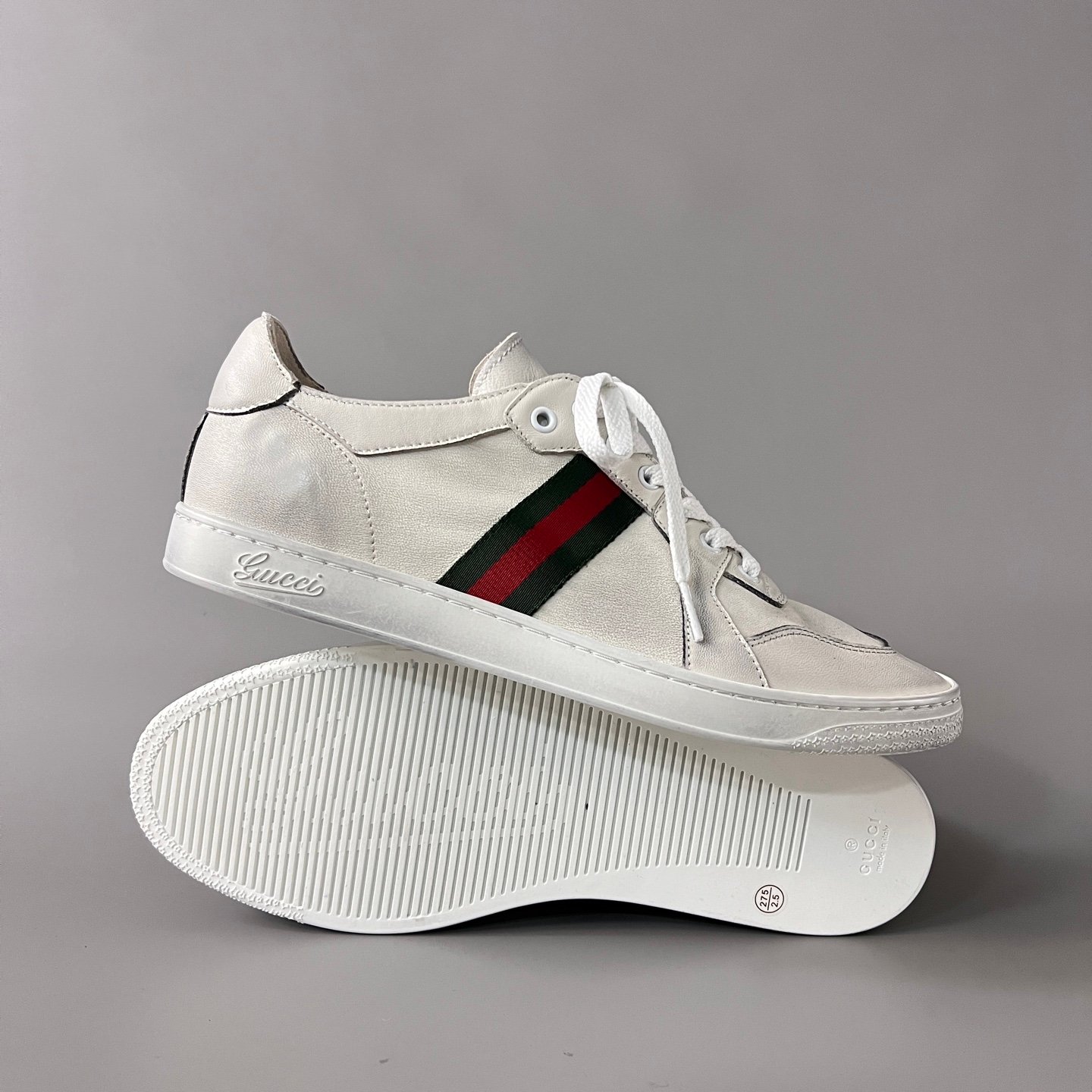 Aurora Custom Gucci La Famiglia Vintage Distressed Low-Top Leather Sneaker (Unisex Edition) - Image 6