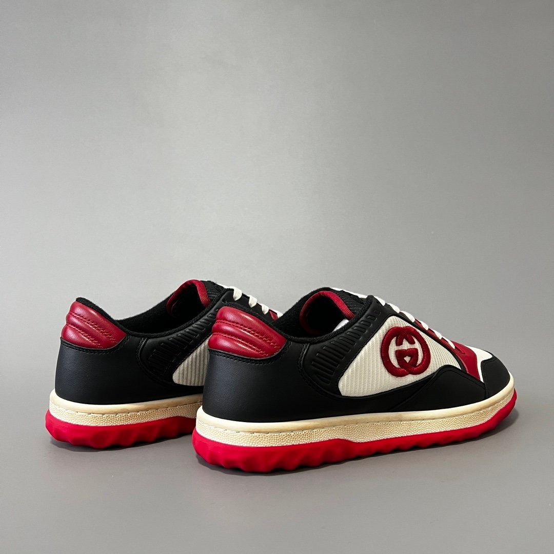 Aurora Custom Gucci MAC80 White, Black & Varsity Red Retro Sneaker (Men's Edition) - Image 4