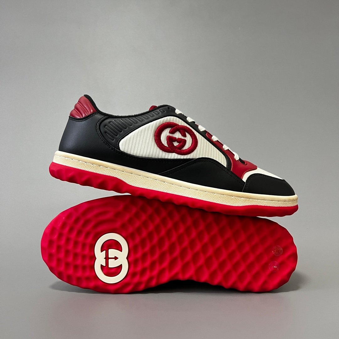 Aurora Custom Gucci MAC80 White, Black & Varsity Red Retro Sneaker (Men's Edition) - Image 6