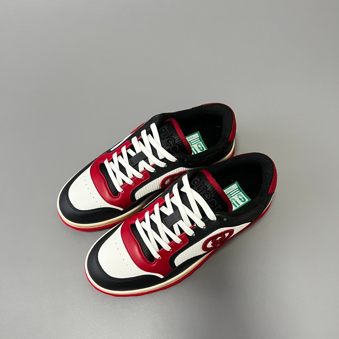 Aurora Custom Gucci MAC80 White, Black & Varsity Red Retro Sneaker (Men's Edition) - Image 8