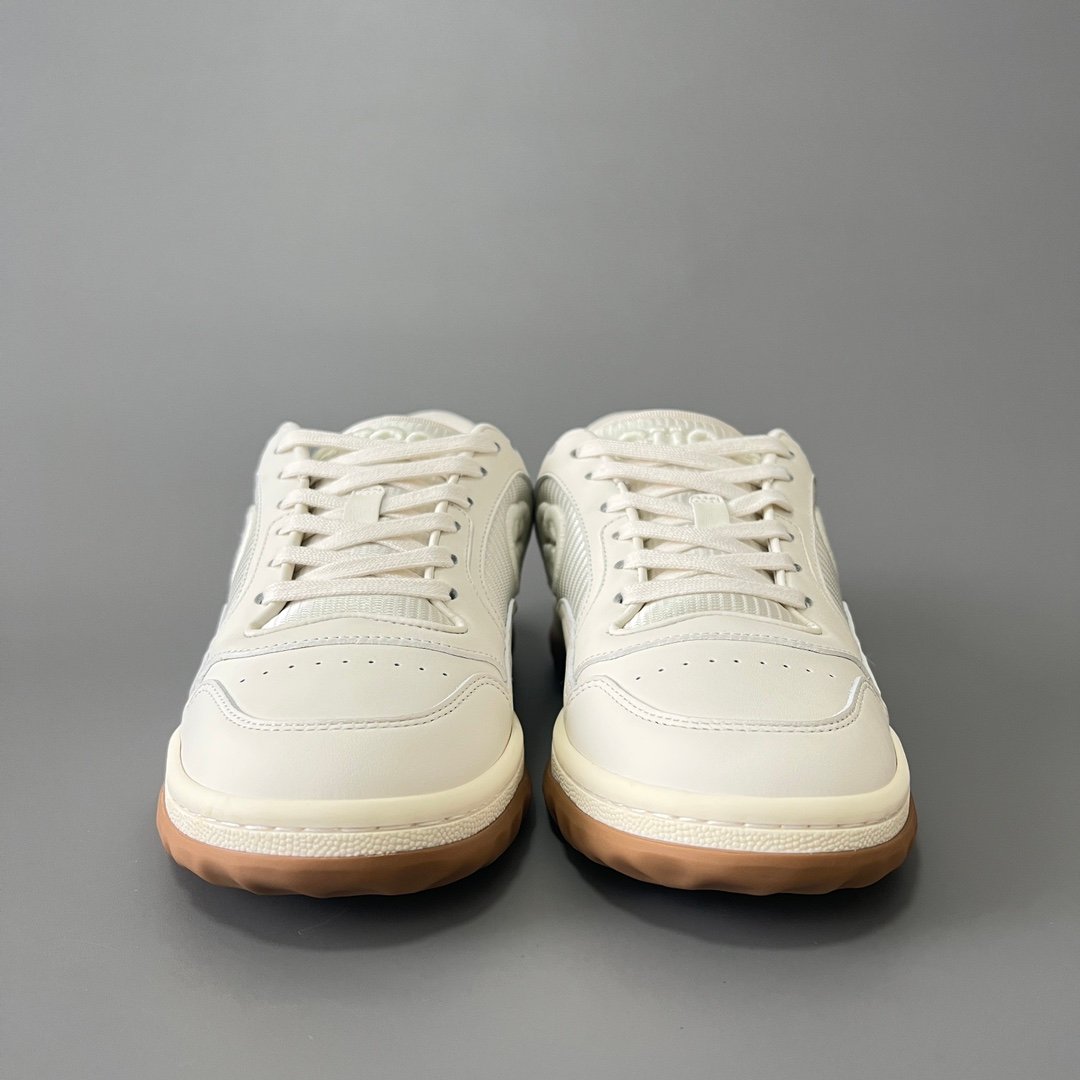 Aurora Custom Gucci MAC80 All-White Leather Retro Sneaker with Gum Outsole (Unisex Edition) - Image 2
