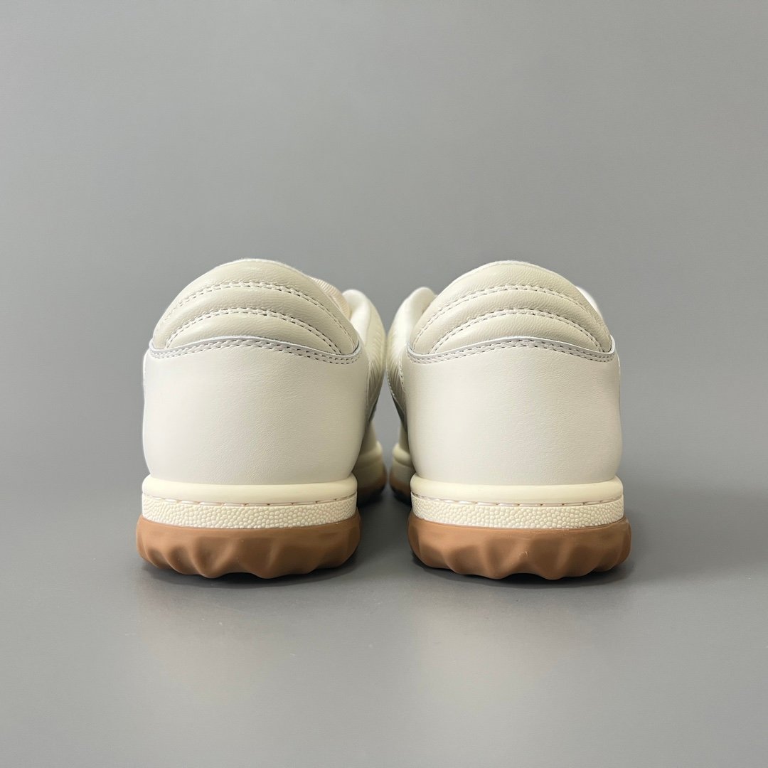 Aurora Custom Gucci MAC80 All-White Leather Retro Sneaker with Gum Outsole (Unisex Edition) - Image 5