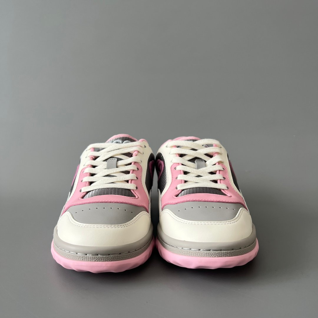Aurora Custom Gucci MAC80 White, Pink & Grey Leather Retro Sneaker (Women's Edition) - Image 2