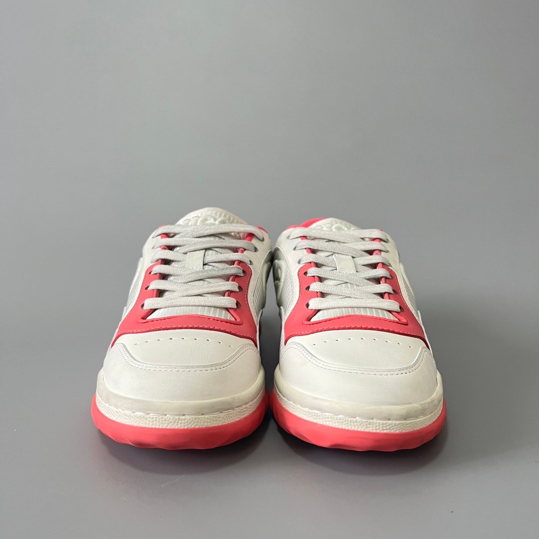 Aurora Custom Gucci MAC80 White & Neon Fuchsia Pink Leather Retro Sneaker - Image 2