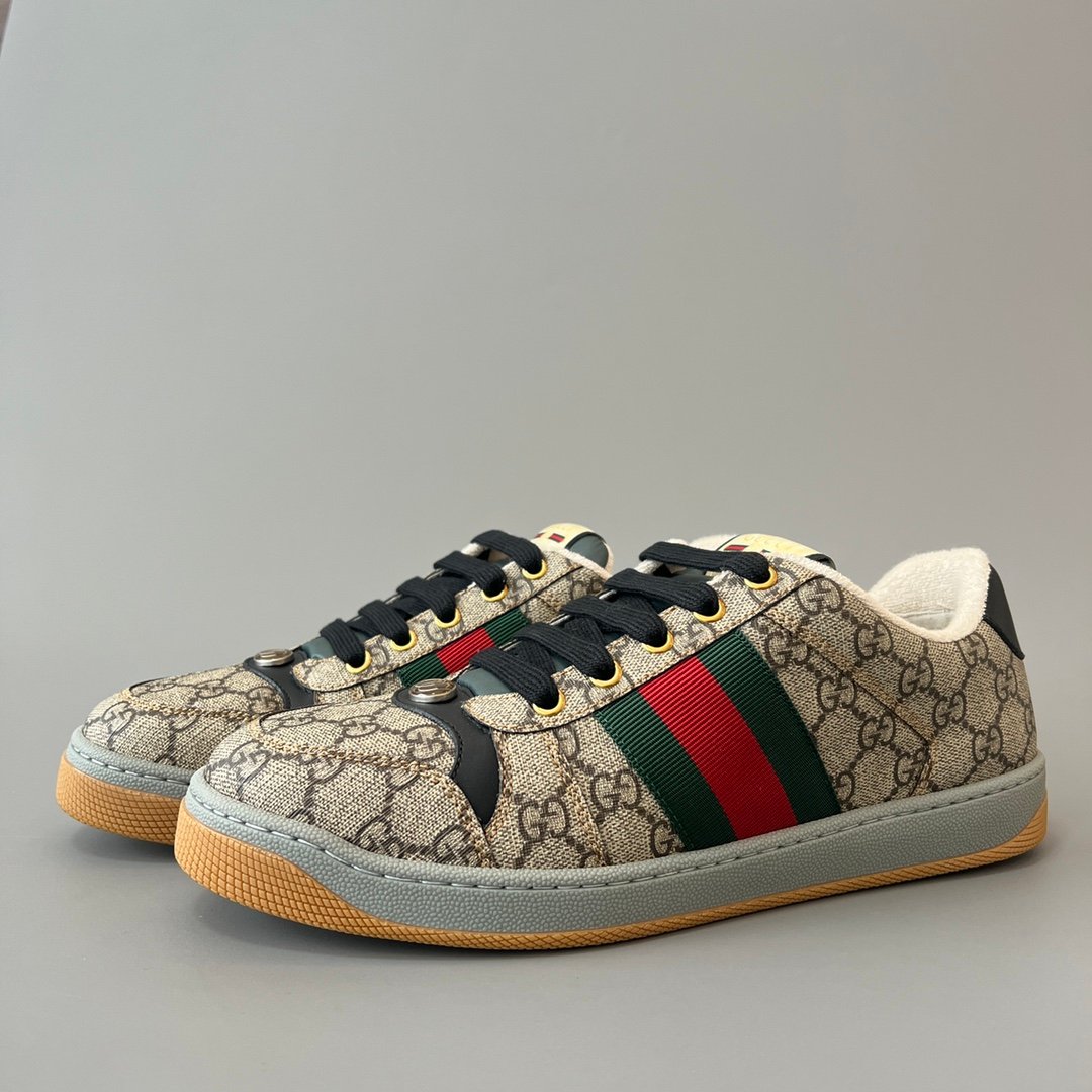AuroraCustom Gucci Screener Series Classic Beige GG Canvas Vintage Court Sneaker (Men's Edition)