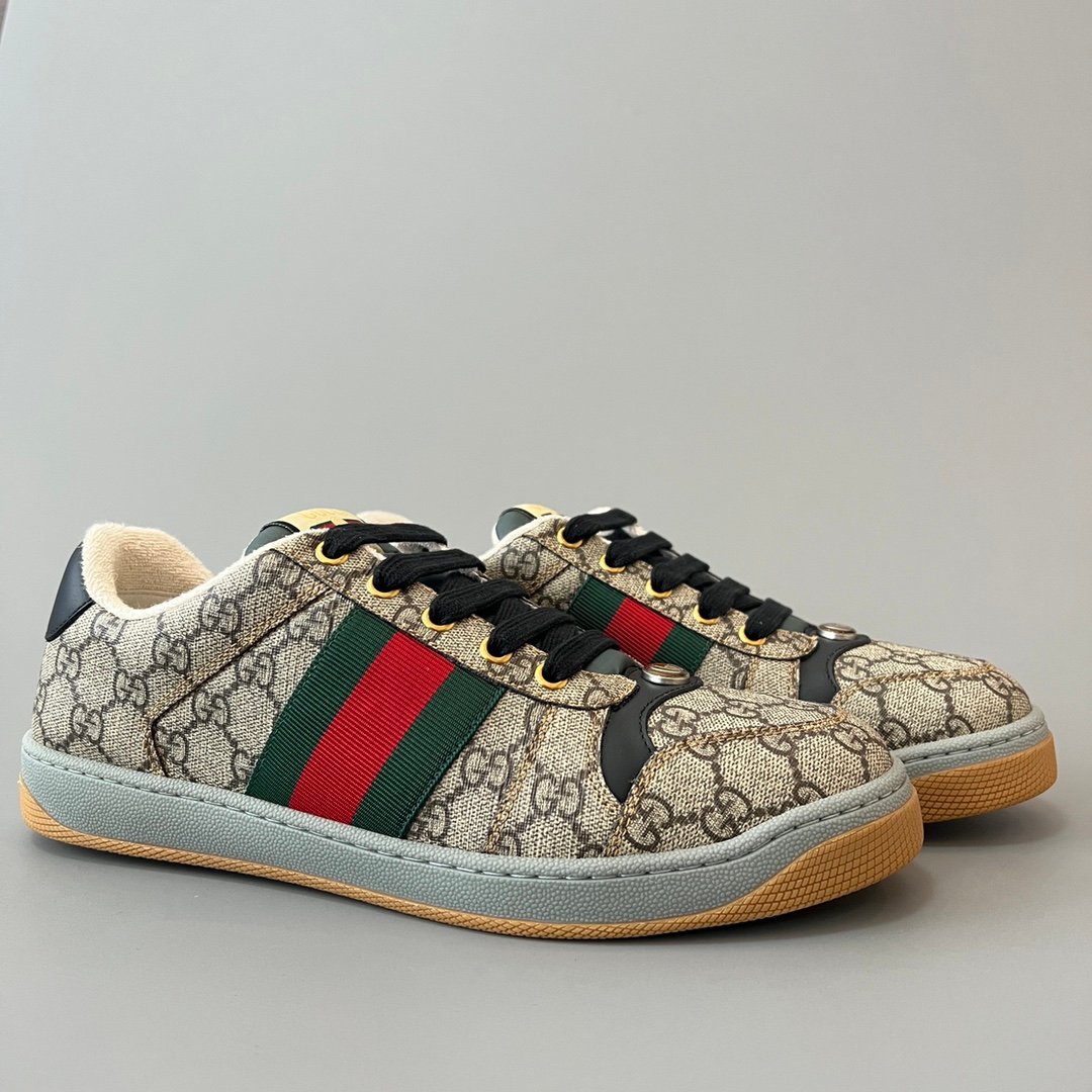 AuroraCustom Gucci Screener Series Classic Beige GG Canvas Vintage Court Sneaker (Men's Edition) - Image 3