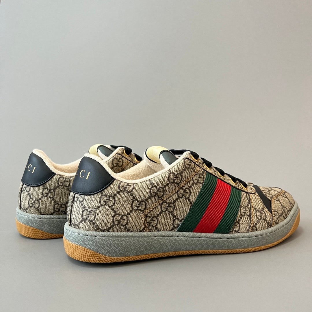 AuroraCustom Gucci Screener Series Classic Beige GG Canvas Vintage Court Sneaker (Men's Edition) - Image 4
