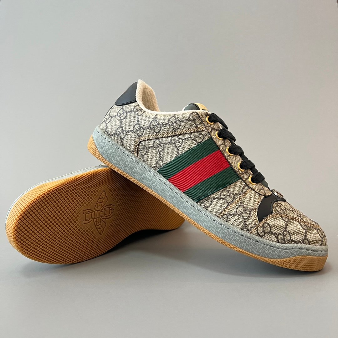 AuroraCustom Gucci Screener Series Classic Beige GG Canvas Vintage Court Sneaker (Men's Edition) - Image 7