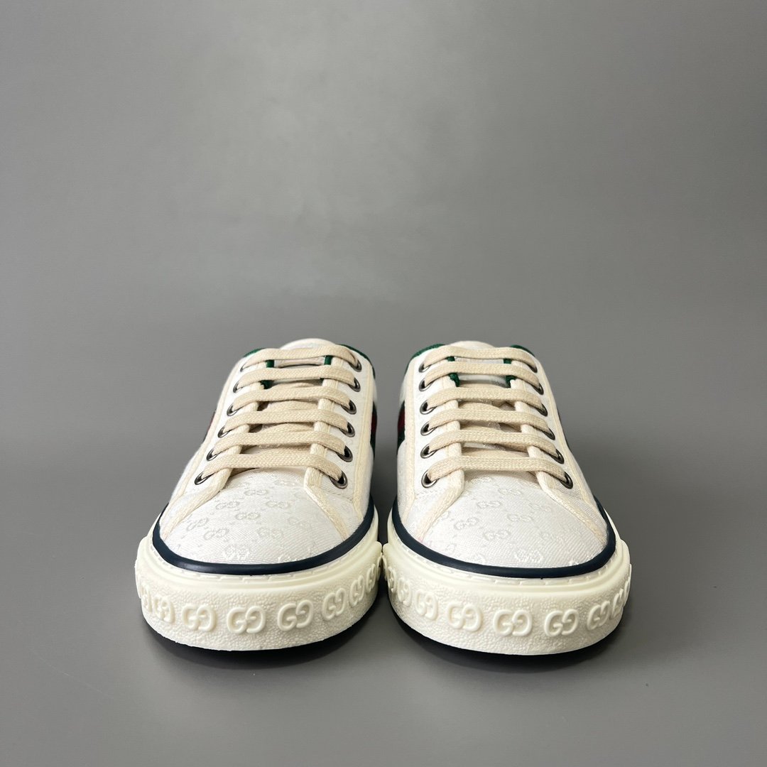 Aurora Custom Gucci Tennis 1977 Off-White GG Canvas Low-Top Sneaker (Unisex Edition) - Image 2