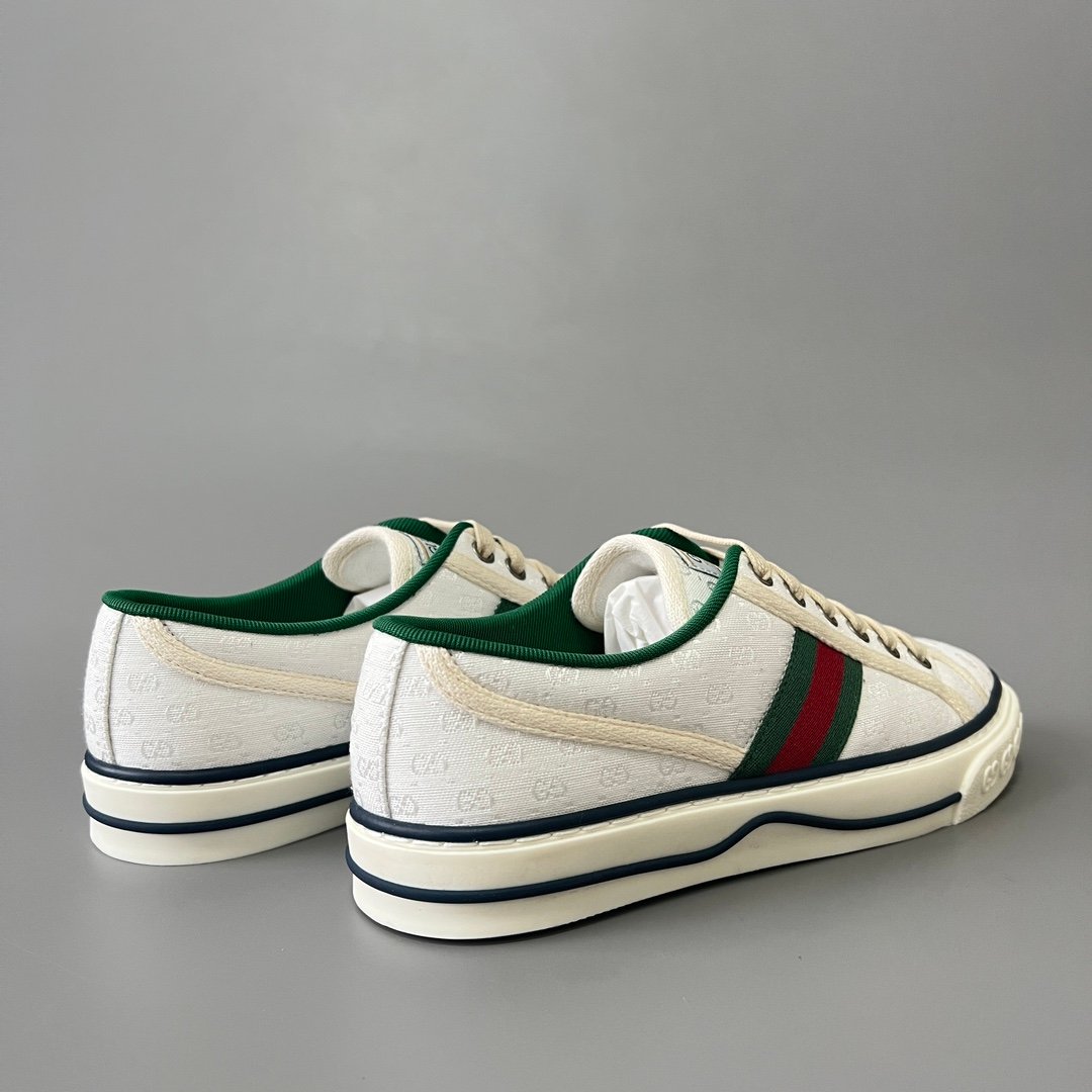 Aurora Custom Gucci Tennis 1977 Off-White GG Canvas Low-Top Sneaker (Unisex Edition) - Image 4