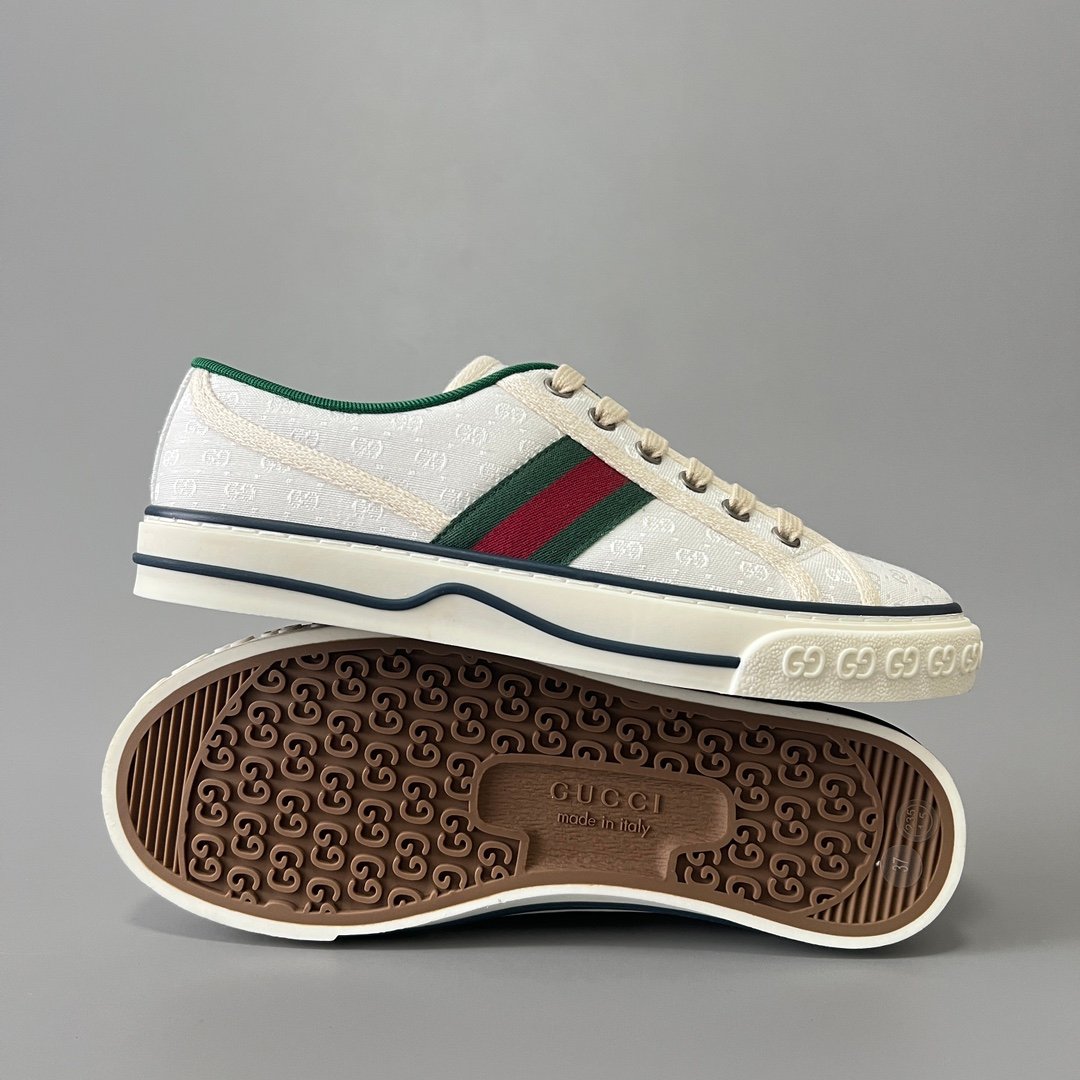 Aurora Custom Gucci Tennis 1977 Off-White GG Canvas Low-Top Sneaker (Unisex Edition) - Image 6