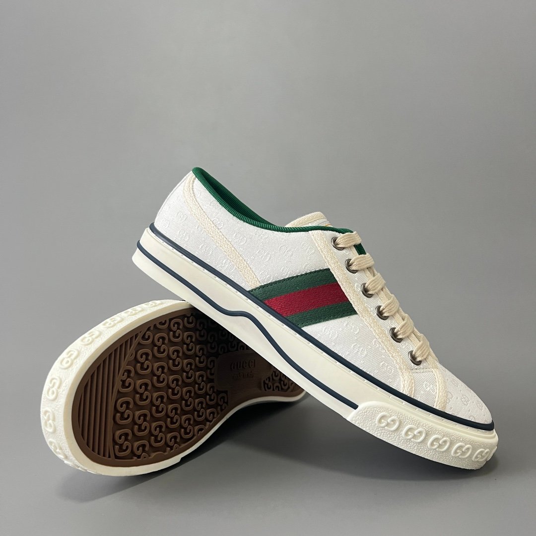 Aurora Custom Gucci Tennis 1977 Off-White GG Canvas Low-Top Sneaker (Unisex Edition) - Image 7