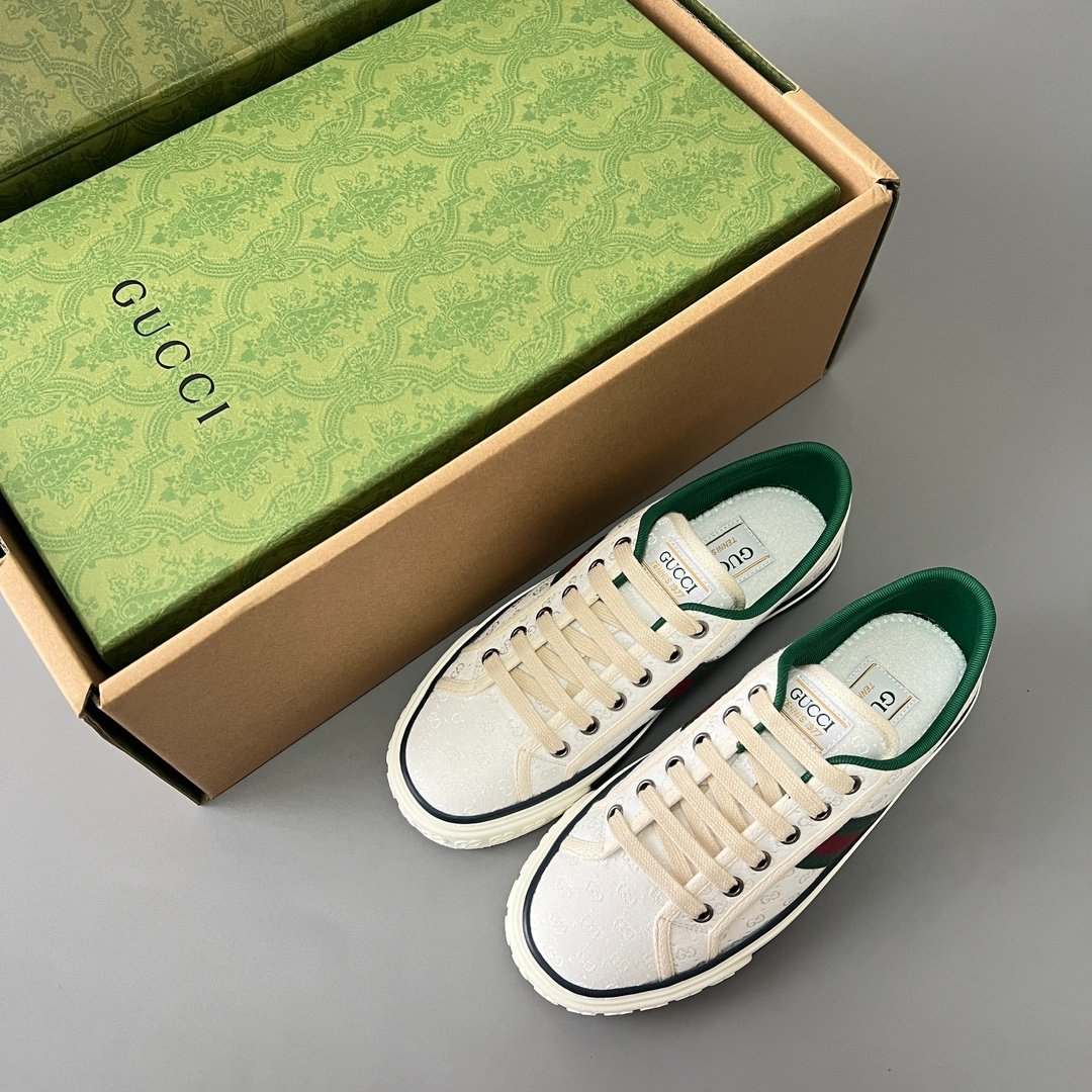 Aurora Custom Gucci Tennis 1977 Off-White GG Canvas Low-Top Sneaker (Unisex Edition) - Image 9