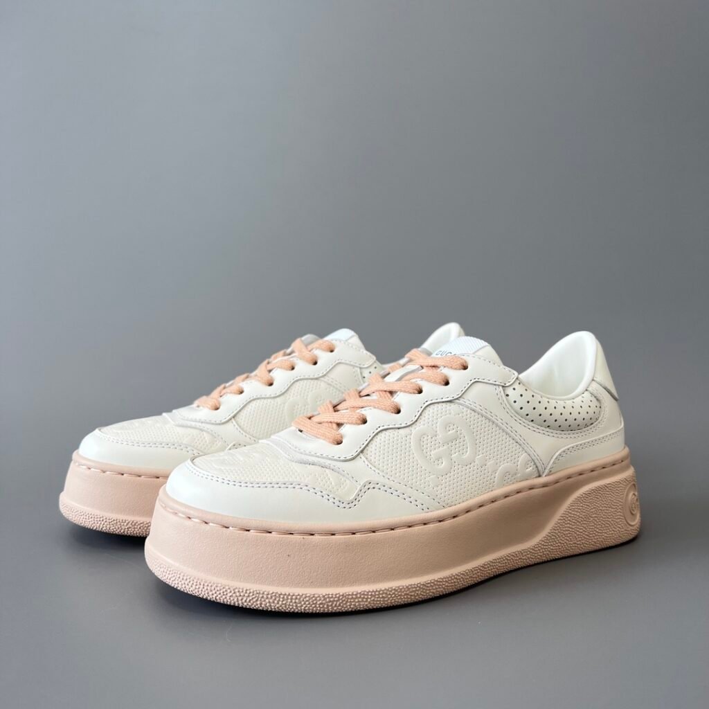 Aurora Custom Gucci Re-Web Perforated GG Leather Chunky Sneaker (Women's Edition)