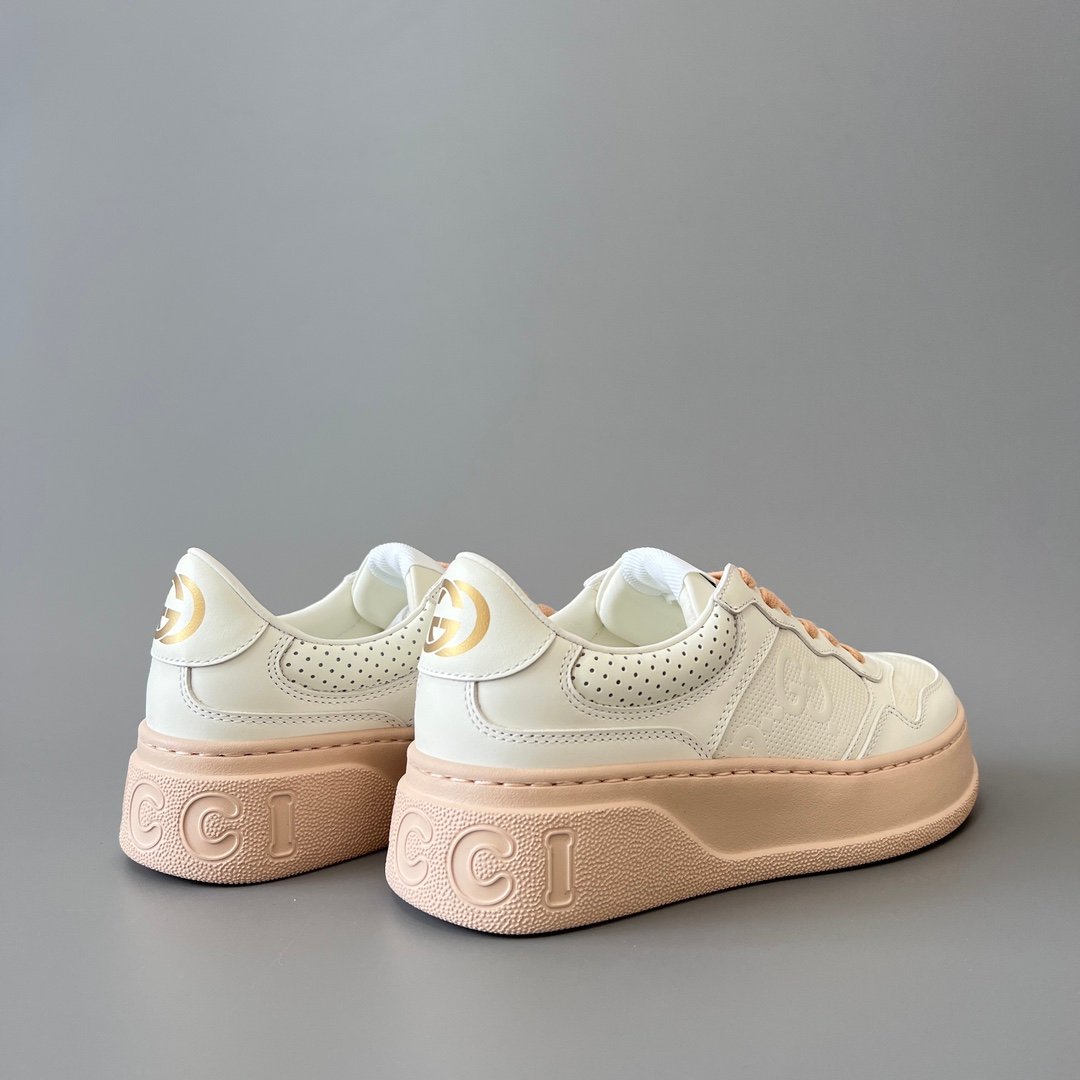 Aurora Custom Gucci Re-Web Perforated GG Leather Chunky Sneaker (Women's Edition) - Image 4