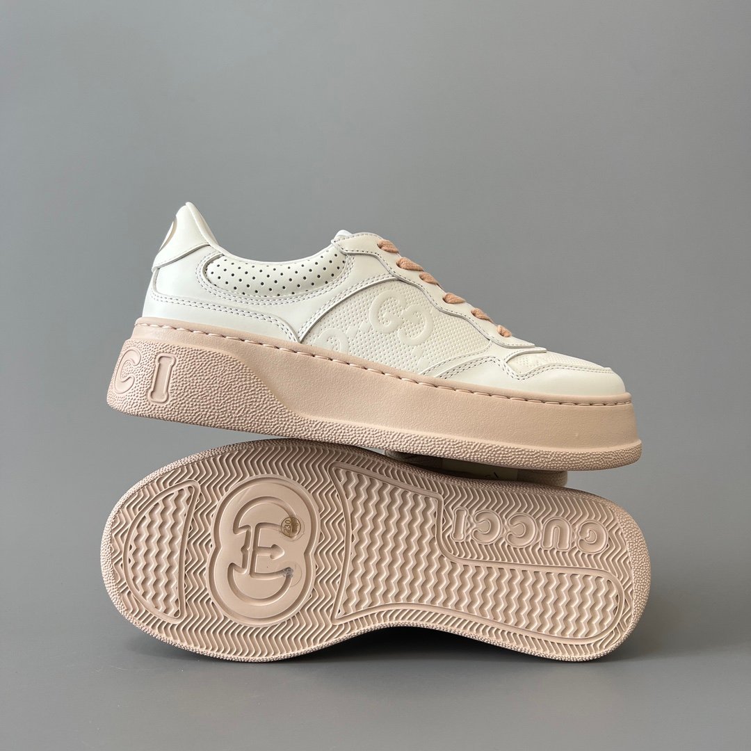 Aurora Custom Gucci Re-Web Perforated GG Leather Chunky Sneaker (Women's Edition) - Image 6