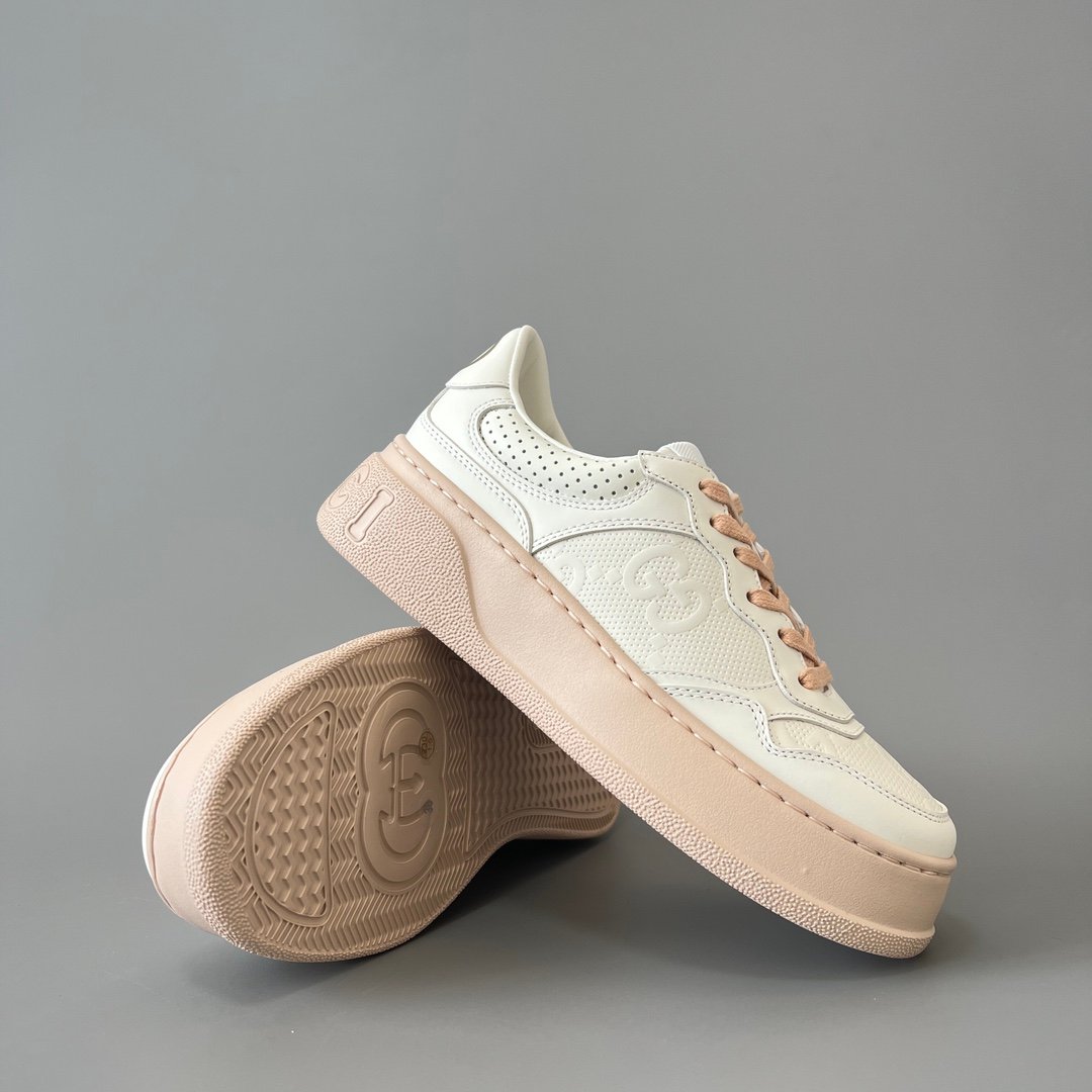 Aurora Custom Gucci Re-Web Perforated GG Leather Chunky Sneaker (Women's Edition) - Image 7