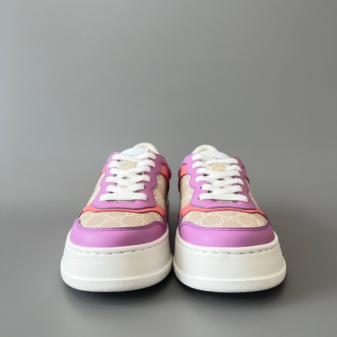 Aurora Custom Gucci Re-Web GG Supreme Canvas & Dopamine Pink/Purple Chunky Sneaker (Women's Edition) - Image 2