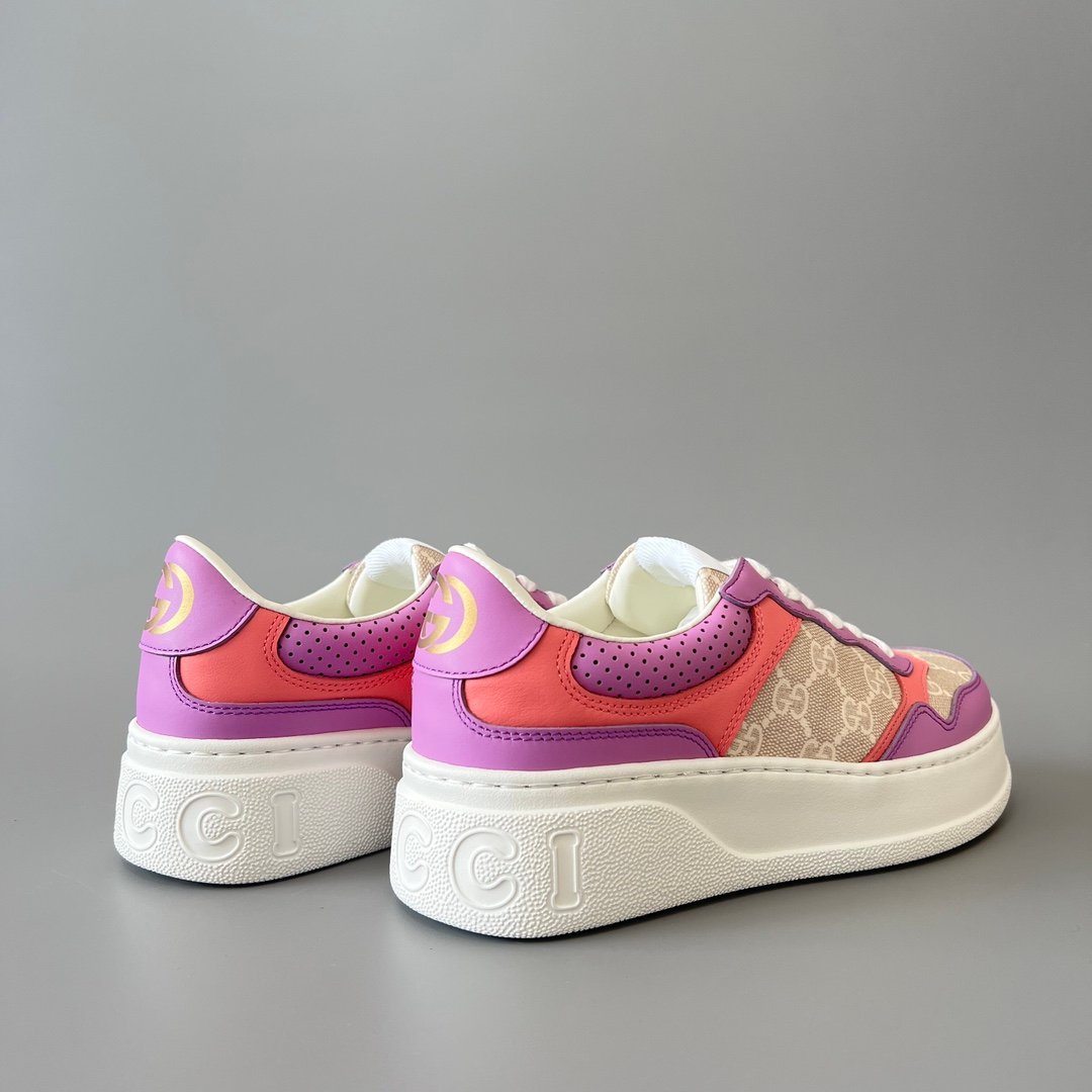 Aurora Custom Gucci Re-Web GG Supreme Canvas & Dopamine Pink/Purple Chunky Sneaker (Women's Edition) - Image 4