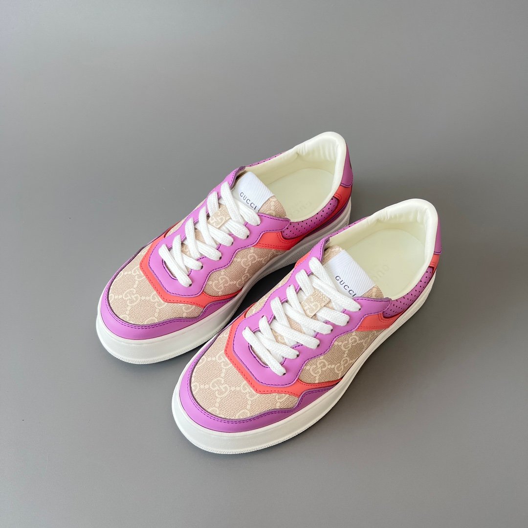 Aurora Custom Gucci Re-Web GG Supreme Canvas & Dopamine Pink/Purple Chunky Sneaker (Women's Edition) - Image 8
