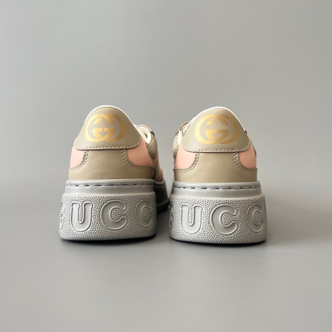 Aurora Custom Gucci Re-Web GG Supreme Canvas & Khaki Pink Chunky Sneaker (Women's Edition) - Image 5