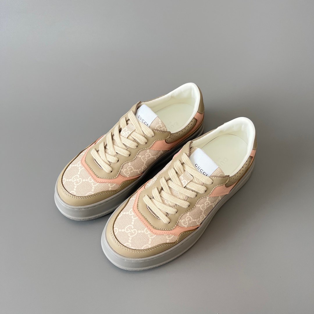 Aurora Custom Gucci Re-Web GG Supreme Canvas & Khaki Pink Chunky Sneaker (Women's Edition) - Image 8