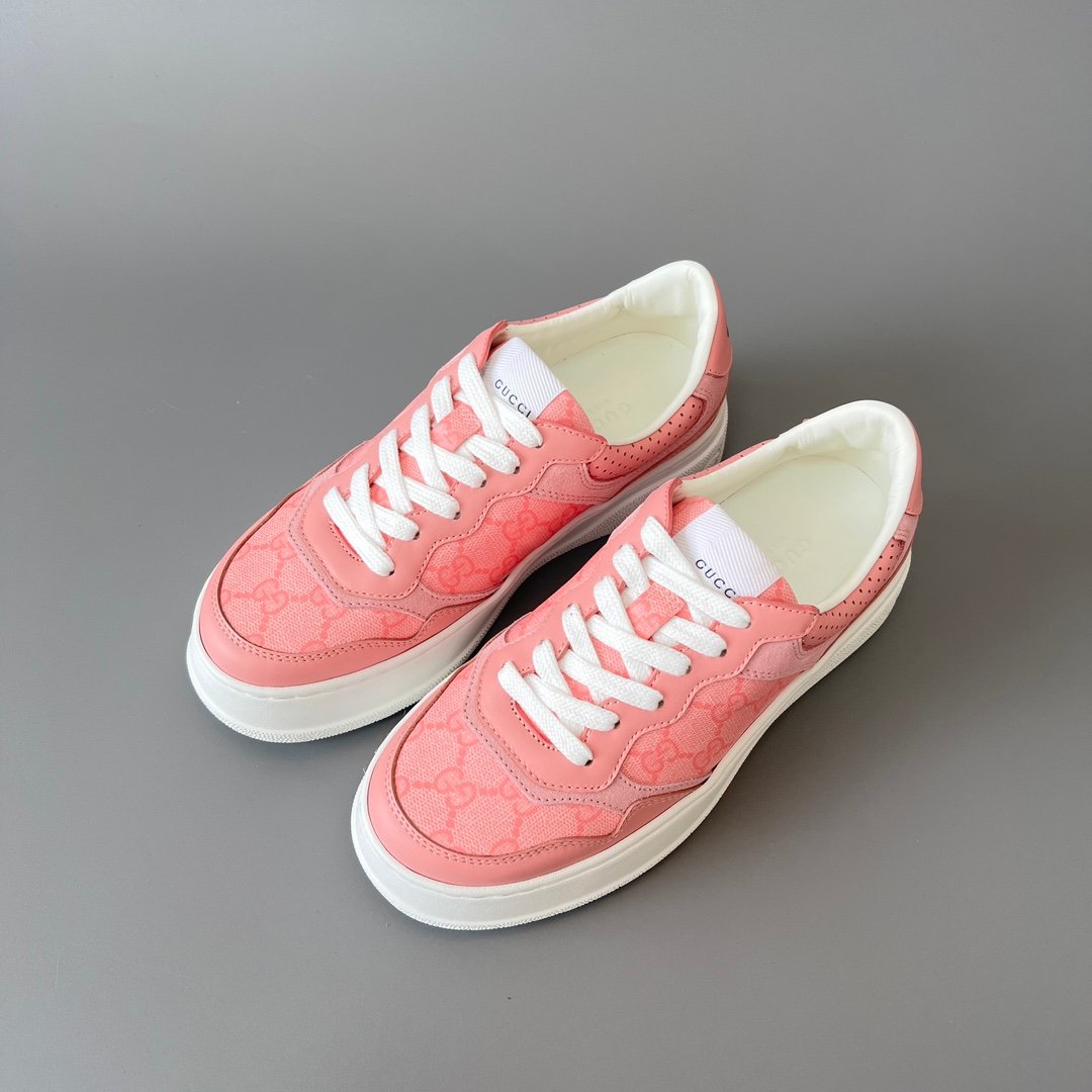 Aurora Custom Gucci Re-Web GG Supreme Canvas & Pastel Pink Chunky Platform Sneaker (Women's Edition) - Image 8